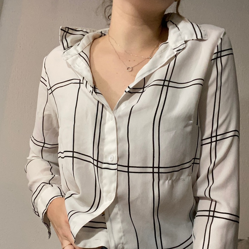 modern pattern button up